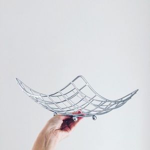 Metal Retro Bread Basket Bowl